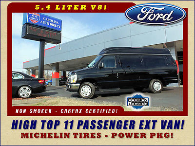 2011 Ford E-Series Van Commercial EXT HIGH TOP PASSENGER VAN EXTENDED-BUS-E-150/250/350-E150/E250/E350-1 OWNER-MICHELINS-POWER PKG-5.4L V8!