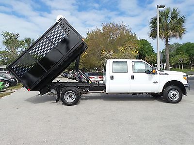 2016 Ford F-350 XL Cab & Chassis 2-Door 2016 FORD F-350 CREW CAB 4X4 DIESEL LANDSCAPE DUMP BODY 10' POWER WINDOW & DOORS