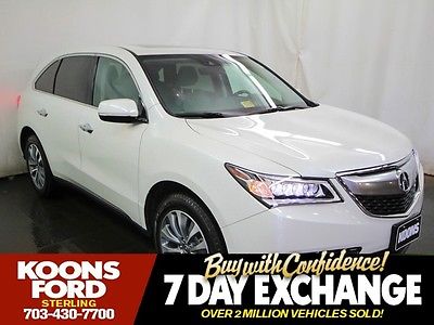 2016 Acura MDX  One Owner MDX 3.5L in White Diamond Pearl. Power moon roof, Navigation system