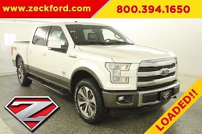 2017 Ford F-150 King Ranch 4x4 Crew Cab 3.5 EcoBoost Automatic 4WD Dual Moonroof Tow Leather Reverse Cam Sync3 Aluminum