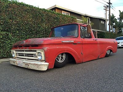 1962 Ford F-100 custom cab 1962 ford f100 hot rod rat truck pickup shop with chevy motor