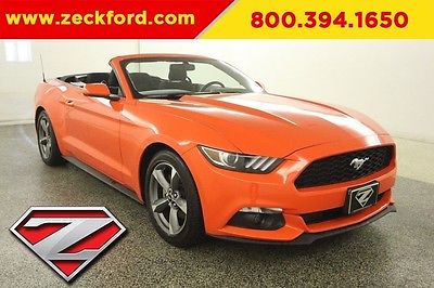 2015 Ford Mustang V6 Convertible 3.7L V6 Automatic RWD Reverse Camera MP3 CD XM Radio Foundry Black Aluminum