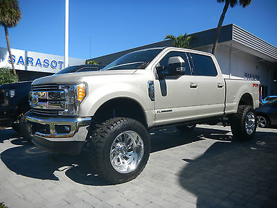 2017 Ford F-250 LARIAT 2017 FORD F-250 DIESEL 4X4 WHITE GOLD CUSTOM TRUCK 22