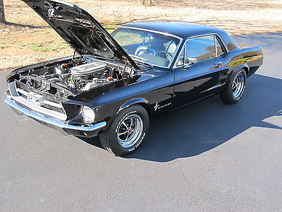 1967 Ford Mustang  1967 Ford Mustang S code 4 speedBlack/Black Coupe  2 x 4 Barrel Carbs
