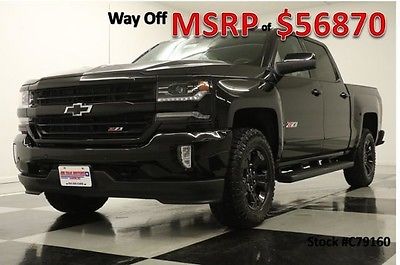 2017 Chevrolet Silverado 1500 MSRP$56870 4X4 Z71 LTZ Midnight Edition Crew 4WD New GPS Navigation Sunroof Heated Cooled Black Leather 5.3 V8 15 16 2016 17 Cab