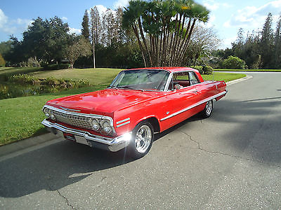 1963 Chevrolet Impala RED 1963 CHEVY IMPALA SS  -TRUE SS -4 SPEED -GORGEOUS- ORIGINAL COLOR INSIDE AND OUT