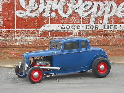 1932 Ford Chopped 5 window White period correct  1932 Ford 5 Window Fresh Build May Trade Real Hot Rod