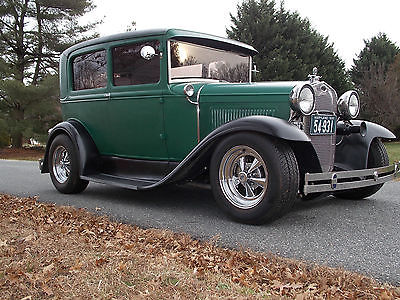 1930 Ford Model A Tudor Original Steel 1930 Model A Ford Street Rod, Pro street, V-8, 350 turbo (video)
