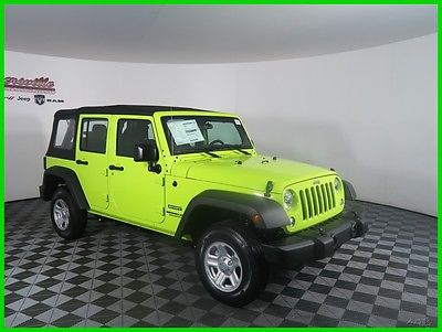 2017 Jeep Wrangler Sport 4WD V6 Soft Top Roof SUV Sunrider Soft Top EASY FINANCING! New Green 2017 Jeep Wrangler Unlimited Cloth Seats 8 Speakers