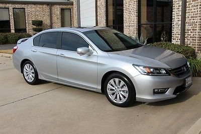 2013 Honda Accord EX-L Sedan 4-Door Alabaster Silver on Gray Leather Auto Moonroof 20k Miles Factory Warranty More!