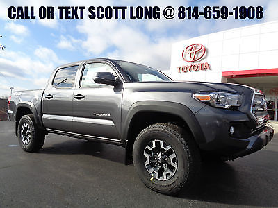 2017 Toyota Tacoma Double Cab 4x4 3.5L Navigation Stick Off-Road 4WD New 2017 Tacoma Double Cab 6 Speed Manual 4x4 Nav TRD Off Road Rear Diff Stick