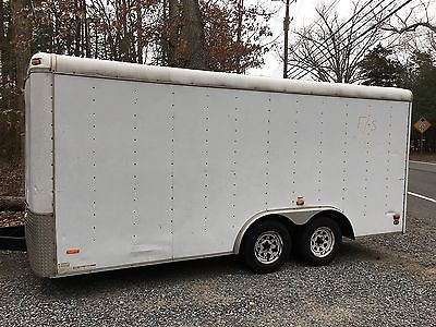 8.5 x 16' Dual Axle Enclosed Trailer cargo landscaping