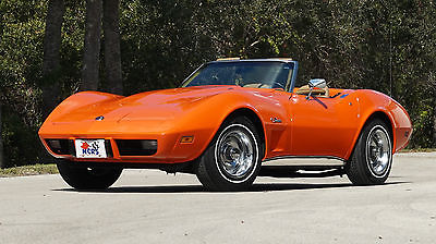 1975 Chevrolet Corvette  RARE L-82/4-SPEED ORANGE FLAME 2 OWNER ROADSTER NUMBERS MATCHING 52000 MILES