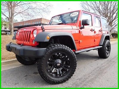 2015 Jeep Wrangler Sport Unlimited 4x4 3.6L Automatic 4WD LIFT KIT 35INCH TIRES 1OWNER CLEAN CARFAX WE FINANCE TRADES WELCOME
