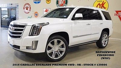 2016 Cadillac Escalade  2016 Cadillac Escalade Premium, 4WD HUD,NAV,360 CAM,REAR DVD,22'S,9k!