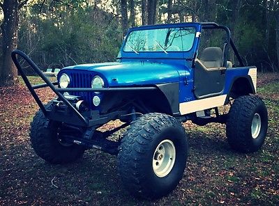 1980 Jeep CJ Black 1980 Jeep Blue CJ7 350 Corvette Motor V8 Engine Rock Crawler 4x4 Sport Utility