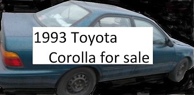 1993 Toyota Corolla base model 1993 toyota corolla front wheel drive motor fair transmission loose starter bad
