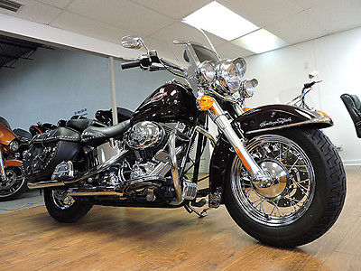 Harley Davidson Heritage Softail  2007 HARLEY DAVIDSON FLSTC HERITAGE SOFTAIL ONE OWNER BIKE in blk cherry pearl