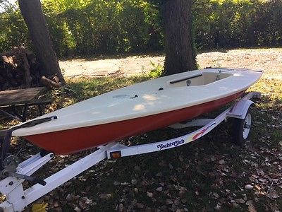 Laser Sailboat with Trailer  /  Ready to sail today / trailer has new tires