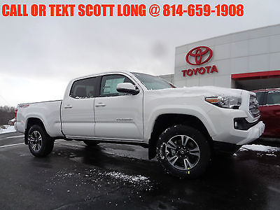 2017 Toyota Tacoma 17 Double Cab 4x4 3.5L Navigation RearCamera White New 2017 Tacoma Double Cab 4x4 TRD Sport Navigation Hood Scoop Heated Seats 4WD