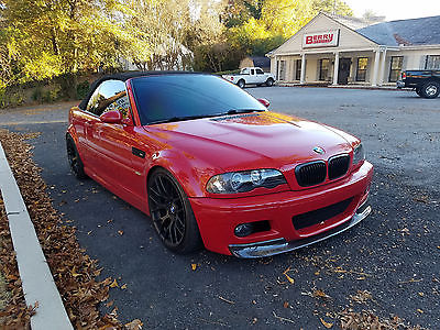 2001 BMW M3 Base Convertible 2-Door BMW E46 M3 Imola Red Rare AirLift Suspension 19