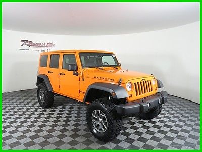 2013 Jeep Wrangler Rubicon Lifted 4x4 V6 Hard Top SUV Navigation USB 58k Miles LIFTED 2013 Jeep Wrangler Unlimited 4WD SUV Towing Package Automatic