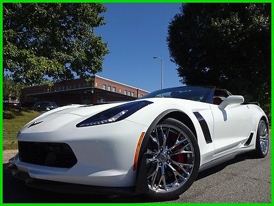 2016 Chevrolet Corvette Z07 CLEAN CARFAX WE FINANCE TRADES WELCOME UPERCHARGED V8 MANUAL COMPETITION SEATS ARCTIC WHITE ADRENALINE RED TOUCHSCREEN