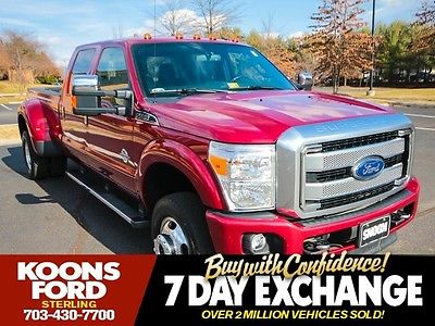 2016 Ford F-350  One Owner 2016 Ford F-350SD Platinum in Ruby Red Metallic Tinted Clearcoat. 4WD