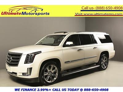 2015 Cadillac Escalade Premium Sport Utility 4-Door 2015 CADILLAC ESCALDE ESV PREMIUM NAV DVD HUD SUNROOF LEATHER WHITE WARRANTY