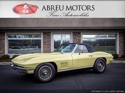 1967 Chevrolet Corvette  Nice driver quality Sunfire yellow 1967, Corvette Stingray Convertible.