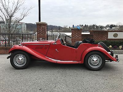 1954 MG T-Series Black Leather Canvas Top MG TF 1954 very nice