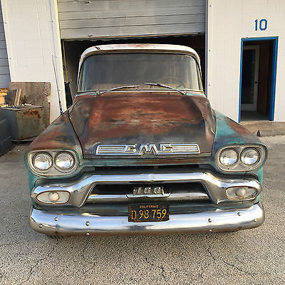 1959 GMC 101 Deluxe RARE 1959 GMC V8 DELUXE 1/2 Ton Short Bed Project Barn find Chevy truck Apache