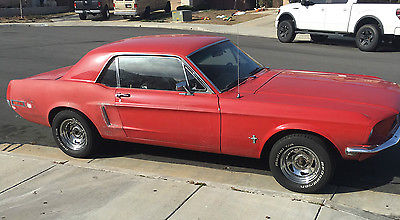 1968 Ford Mustang Base Hardtop 2-Door 1968 Mustang, V6, Manual, Red, New Interior, Straight Body, New Clutch, 3 Speed
