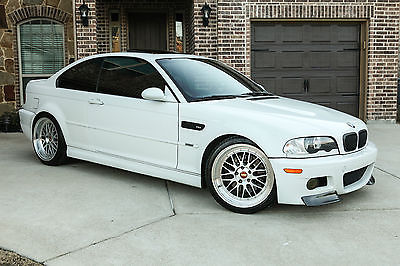 2002 BMW M3 Base Coupe 2-Door 2002 BMW E46 M3 with RARE WHITE on RED Combo 6-speed SMG Low miles