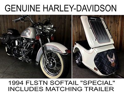 1994 Harley-Davidson Softail  Harley Davidson FLSTN Softail Special Nostalgia Heritage Special Trailer Rare