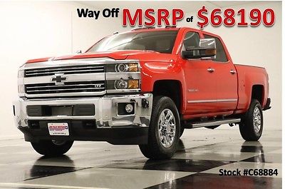 2016 Chevrolet Silverado 3500 HD MSRP$68190 4X4 LTZ GPS DVD Sunroof Diesel Red  New 3500HD Navigation Heated Cooled Leather Seats 15 2015 16 Cab Duramax 6.6 4WD
