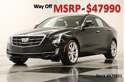 2017 Cadillac ATS MSRP$47990 Luxury Sunroof GPS Leather Black Raven New Navigation Heated Seats Rear Camera Bose 15 16 2017 17 Park Assist 3.6L V6
