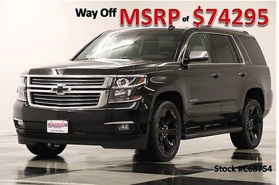 2016 Chevrolet Tahoe MSRP$74295 4X4 LTZ DVD Sunroof GPS Blacked Out 4WD New Navigation Heated Cooled Leather Captains 15 17 2017 16 Head Up Camera