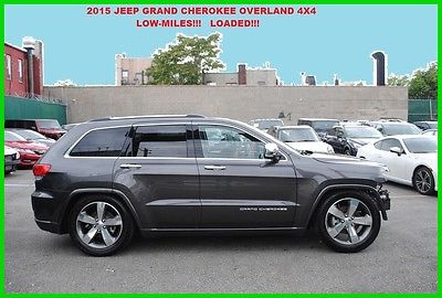2015 Jeep Grand Cherokee Overland 4x4 Loaded Panorama Roof Tow Hitch Repairable Rebuildable Salvage Wrecked Runs Drives EZ Project Needs Fix Save Big