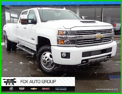 2017 Chevrolet Silverado 3500 High Country 6.6L Diesel Duallie Crew Cab 4wd Dramax Diesel*Remote Start*Heated Leather*Hitch Prep Package*Rear Camera 9599N