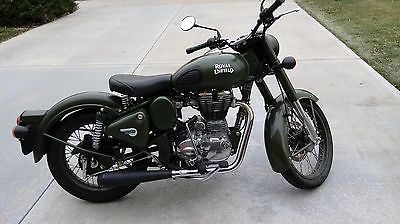 2015 Royal Enfield  2015 royal enfield classic 500 battle green upgraded showroom condition!