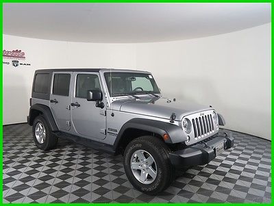 2015 Jeep Wrangler Sport 4WD V6 Hard Top SUV Cloth Seats AUX USB 30k Miles 2015 Jeep Wrangler Unlimited 4WD SUV Towing Package Bluetooth Cloth