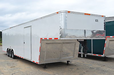 gooseneck car trailer, enclosed 8.5x40, ALL SIZES ON SALE, Racing TRIPLE AXLES