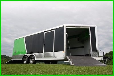 NEW! 8.5 X 25 ALUMINUM UTILITY ENCLOSED CARGO TOYHAULER TRAILER -10K GVWR