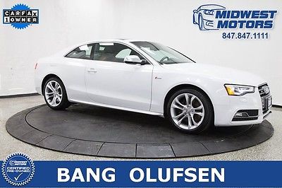 2014 Audi S5 Prestige Coupe 2-Door 2014 2015 2016 14 PRESTIGE Supercharged Certified Pre-owned quattro White