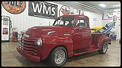 1951 Chevrolet 3100 Pickup Truck 51 Red Pickup Truck 5 Window Classic Show Truck Pickup Short Bed Auto V8 Fuel