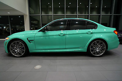 2017 BMW M3 CARBON FIBER TRIM BMW F80 M3 COMPETITION PACKAGE INDIVIDUAL MINT GREEN NR MDCT LOADED