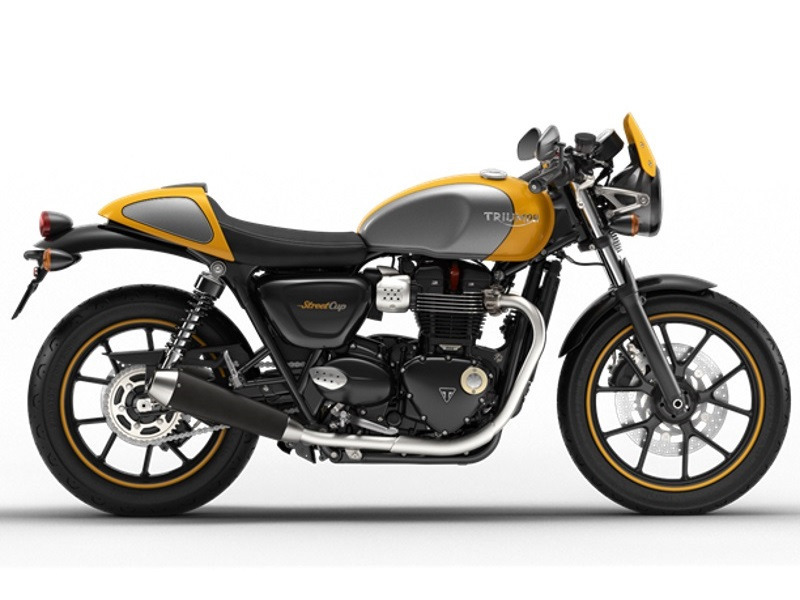 2017 Triumph Street Cup Racing Yellow/Silver Ice