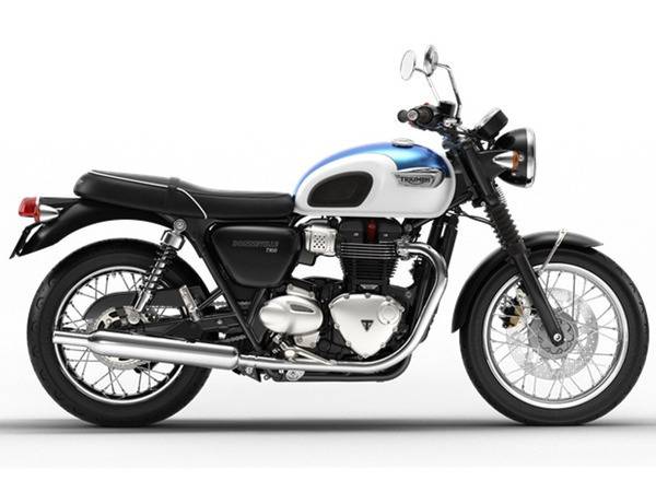 2017 Triumph Bonneville T100 Fusion White/Aegean Blue