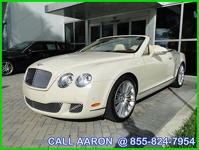 2011 Bentley Continental GT WE SHIP, WE EXPORT, WE FINANCE 2011 BENTLEY CONTINENTAL GTC SPEED CONVERTIBLE INCREDIBLE AND RARE COLOR COMBO!!